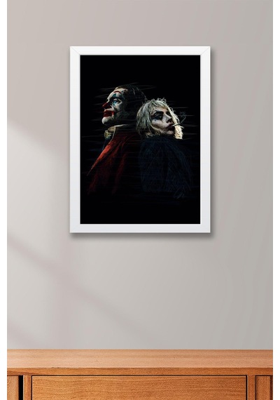 Joker Harley Quinn Portre Çerçeveli Tablo - Estetik Poster