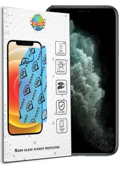 Apple Uyumlu   iPhone 11 Pro Max Nano Ekran Koruyucu Kırılmaz Esnek Cam