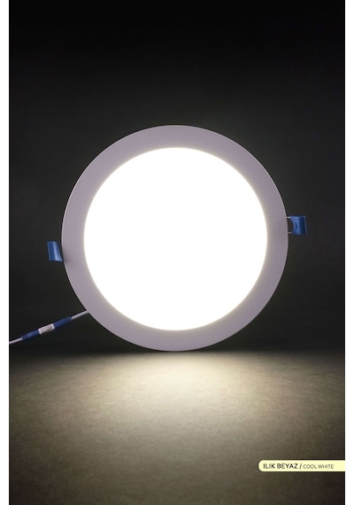 ACK Sıva Altı Yuvarlak LED Panel Armatür 4000K Ilık Beyaz 20W Beyaz