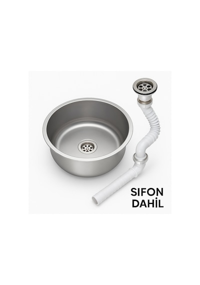 Sinkon K-30 Eviye Karavan Paslanmaz Krom Eviye