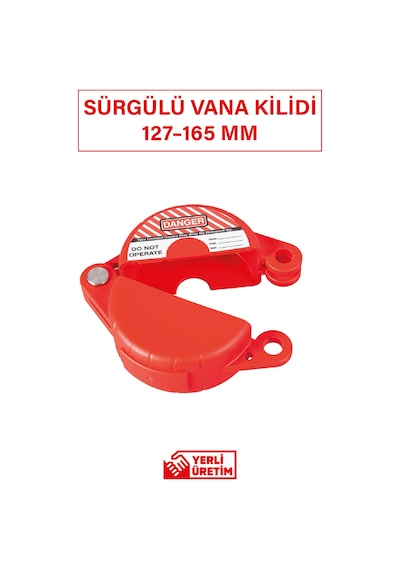 Danger Bbu Safety Sürgülü Vana Kilidi 127 165 Mm Dayanıklı Ayarlanabilir Güvenlik Mekanizması