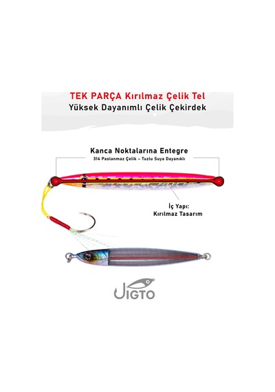 Jig, Zoka, Suni Yem, Glow Uv Metal Jig, 60gr 10cm Razor 60