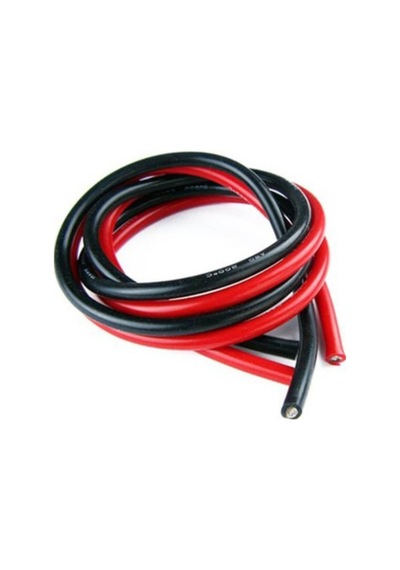 12 AWG 1 Metre Siyah ve Kırmızı Silikon Kablo