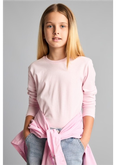 Defacto Regular Fıt Bisiklet Yaka Basic Uzun Kollu Tişört Kız Çocuk G0860a826aupn343 Pembe-pn343