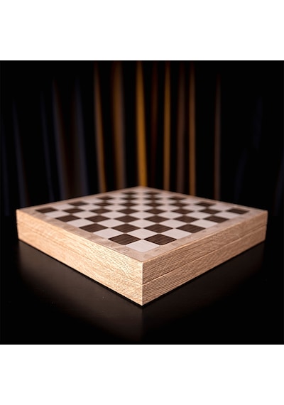 Gifthome Metal Mısır Satranç Takımı Antik Ve Rustik Ceviz Desenli Mdf Sandıklı Satranç Tahtası 36x36x6 Cm.