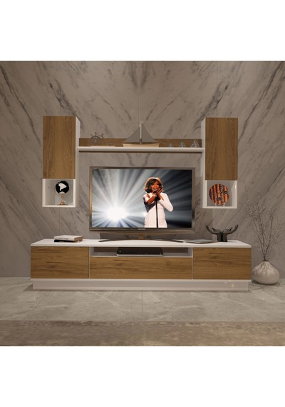 Decoraktiv Trendstyle 5das Mdf Tv Ünitesi Tv Sehpası Beyaz - Pera