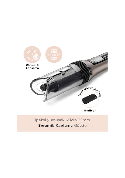 BaByliss C6688E Style Secret Air Auto-Curl Teknolojili Sıcak Hava İle Bukle Yapan Otomatik Saç Maşası Metalik Metalik BaByliss C6688E Style Secret Air Auto-Curl Teknolojili Sıcak Hava İle Bukle Yapan Otomatik Saç Maşası Metalik Metalik