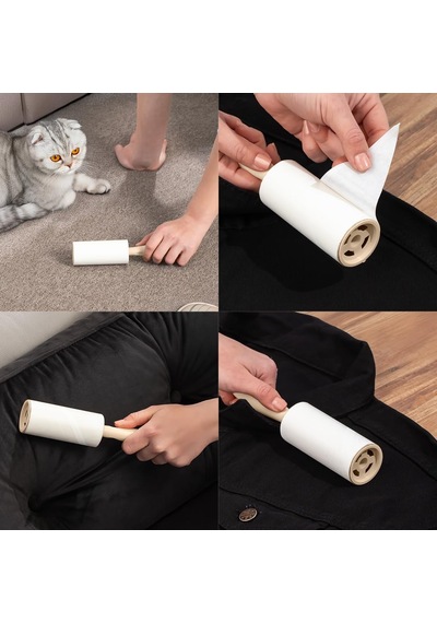 3105 Kedi Köpek Tüy Toplayıcı Rulo + 10 Adet Rulo + 2 Adet Tutma Aparatı Toplam 300 Yaprak Mavi