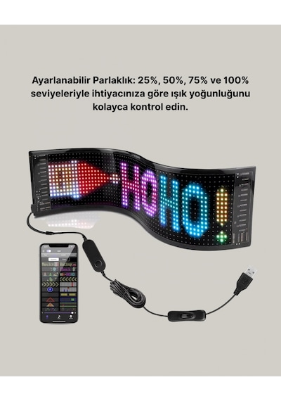 Gece Kullanıma Uygun Pixel Rgb Led Panel Es Atmosfer Işığı Çok Renkli