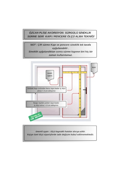 Plise-Pileli Akordiyon Kapı Pencere Katlanır Sineklik