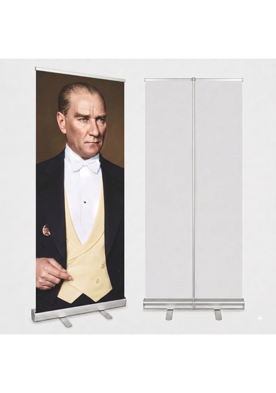Atatürk Poster Baskılı Roll Up Banner 85x200cm No:2 Diğer