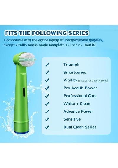 Braun Oral B İle Uyumlu 8 Adet Elektrikli Çocuk Diş Fırçası Yedek Kafaları Diğer