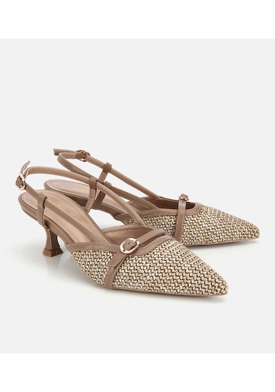 Hotiç Kadın Bej Hasır Detaylı Arkası Açık Stiletto 01ayh320820a313 01ayh320820a313 Bej