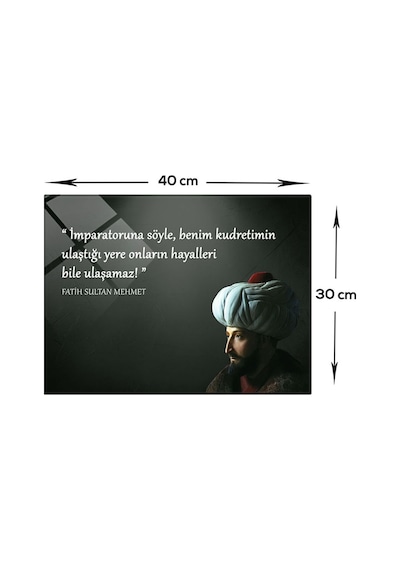 Decorita Fatih Sultan Mehmet Fsm Cam Tablo Fatih'in Kudreti