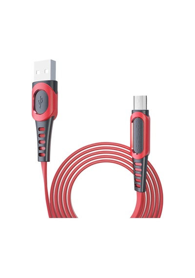Konfulon - 44 - Dc01 Süper Hızlı Micro Usb Kablo 1m 2.4a - Csmo-tex - - Kırmızı