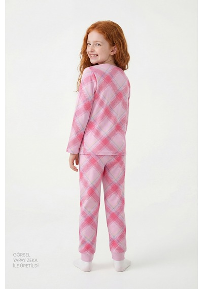 Penti  Pembe Kız Çocuk Cute Rabbit Uzun Kollu Pamuklu 2'li Pijama Takımı