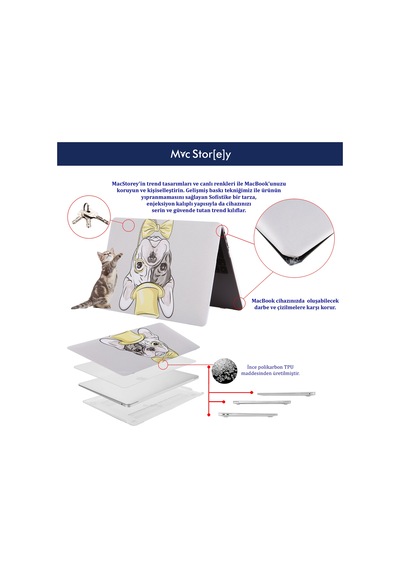 Apple Uyumlu MacBook Air M1 Kılıf 13 İnç Dog02nl Touchıd'li M1 Air A2337 A2179 A1932 İle R-262