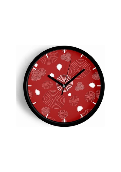 Modern Duvar Saati - 25cm - Önü Camlı Siyah Kasa - Sessiz Mekanizma-jh0771 Siyah