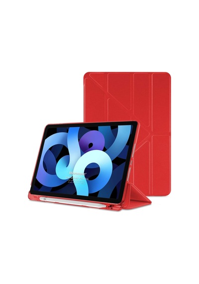 Apple İpad Air 13 2025 Kılıf A3268-a3269 Origami Pencil Kırmızı İpad Air 13 2025 İle Uyumlu Kılıf - Kırmızı