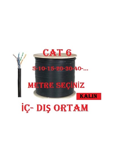 Cat 6 İç Dış Ortam İnternet Kablosu 5 Metre
