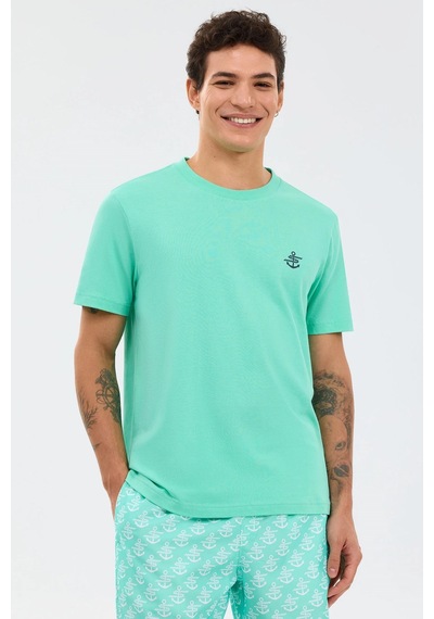 Skechers Regular Fit Erkek Tişört Mavi