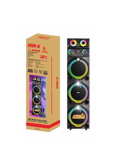 Gd-3127 Dijital Led Göstergeli Mikrofonlu Rgb Tws Üçlü 12 Inç Stereo Bass Kablosuz Karaoke Hoparlör