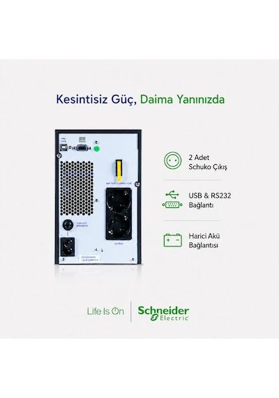 Apc Easy Ups Spm1kı-tr 1000va 900w Online Saf Sinüs Kesintisiz Güç Kaynağı