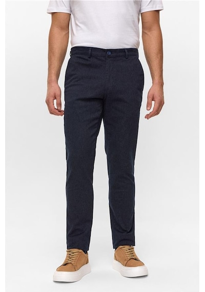 SÜVARİ Lacivert Regular Armürlü Pantolon Lacivert