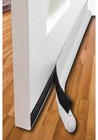 Beyaz Renkli Kapı Altı Rüzgar Önleyici Sünger 90 Cm 2 Adet