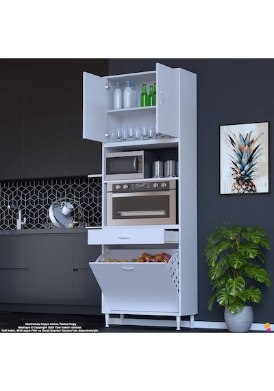 Modilayn Ece Fırın Bölmeli Kapaklı Çekmeceli Sepetli Çok Amaçlı Mutfak Dolabı 75 Cm Beyaz Modilayn Ece Fırın Bölmeli Kapaklı Çekmeceli Sepetli Çok Amaçlı Mutfak Dolabı 75 Cm Beyaz