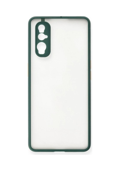 Oppo Find X2 Kılıf Montreal Silikon Kapak - Yeşil 0.2M-Çok Renkli