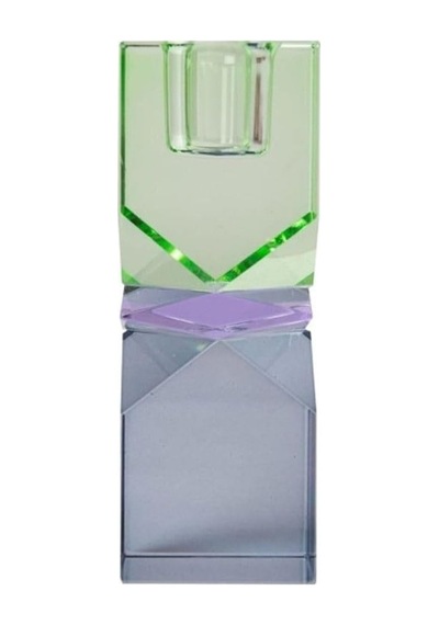 Kristal Mum Tutucu, Nane Yeşili Koyu Mavi 11x4x4 Cm Diğer