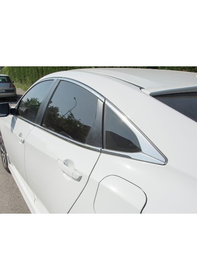 Honda Civic Fc5 Krom Cam Çıtası 8 Parça 16 -17-18- 19-20-2021
