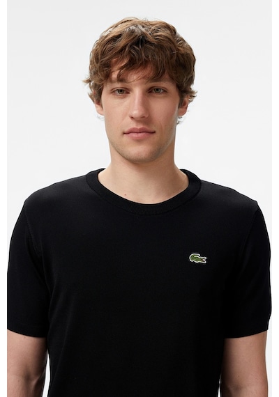 Lacoste Men's Regular Fit Short Sleeve Crew Neck Knit Sweater Erkek Bisiklet Yaka Triko Tişört Siyah Siyah Lacoste Men's Regular Fit Short Sleeve Crew Neck Knit Sweater Erkek Bisiklet Yaka Triko Tişört Siyah Siyah