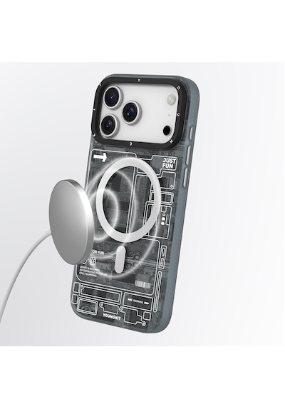 Apple Uyumlu iPhone 17 Pro Max Kılıf M-safeli Kamera Denetim Butonlu Youngkit Technology Seri Kapak Siyah Siyah