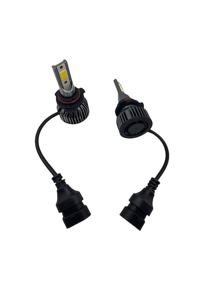 12v-24v Hb4 9006 Cob Led Xenon Far Ampul Seti 2000k 8000 Lümen Sarı