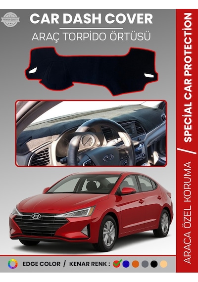 Hyundai Elantra 2017-2020 Torpido Örtüsü Ön Göğüs Halı Araca Özel Çatlamayı Önler Kaymaz - 784 Stiloto