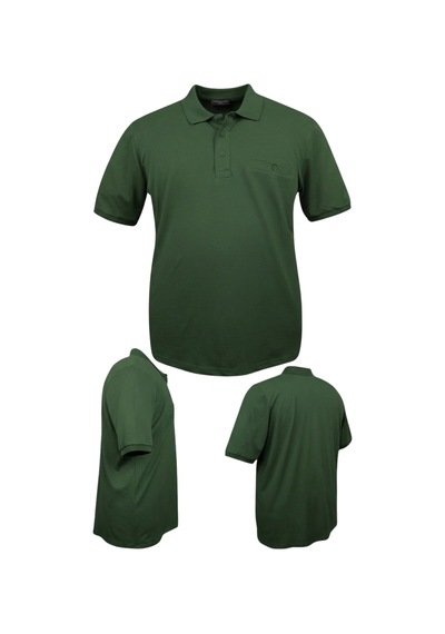 Erkek Büyük Beden 115 - 175 Kilo Arası Uygun Bedenli Likralı Pike Polo Yaka Cepli Tişört Koyu Yeşil Erkek Büyük Beden 115 - 175 Kilo Arası Uygun Bedenli Likralı Pike Polo Yaka Cepli Tişört Koyu Yeşil