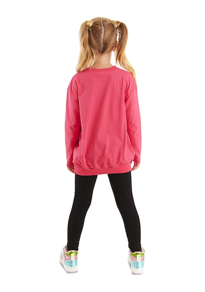 Denokids Kanka Kediler Kız Çocuk T-shirt Tayt Takım