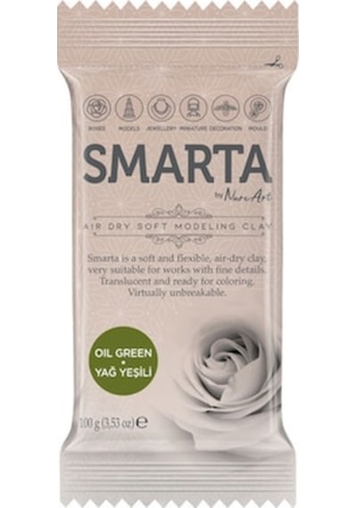 Smarta Havayla Kuruyan Modelleme Hamuru 100 Gr. Yağ Yeşili