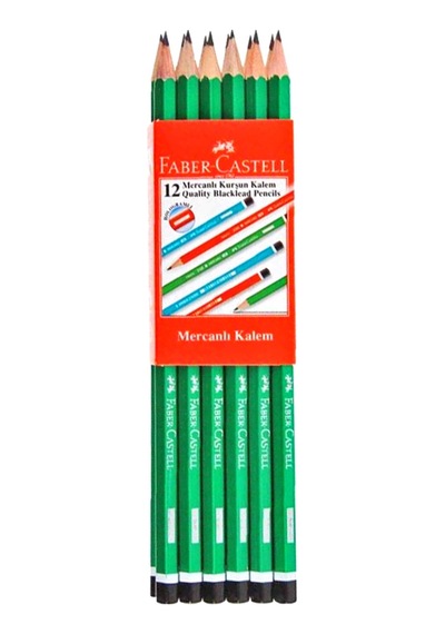 Faber-Castell Mercanlı Kurşun Kalem Yeşil - 12 Adet