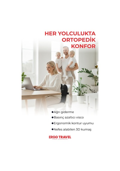 Viscofoam Ultralüks Ortopedik Bel Yastığı Ergonomik Bel Destek Minderi Ofis & Araç Uyumlu - Siyah