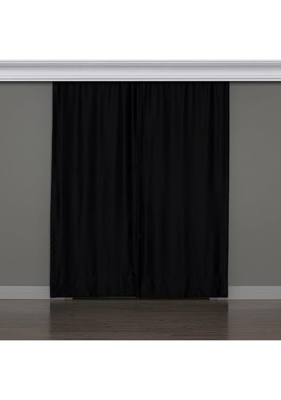 Gauze Fabric Design Blackout Siyah Karartma Özellikli Fon Perde 300 X 250 Çok Renkli