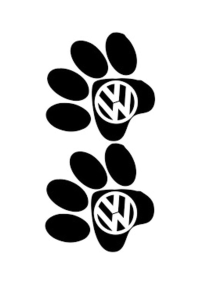 Volkswagen İçin Uyumlu Aksesuar Hayvan Ayak İzi Oto Arkası Sticker 10 10 Cm