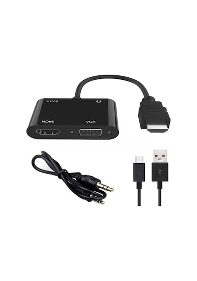 Hdmı To Hdmı + Vga 4671P Monitör Ps4 Çevirici Adaptör Dönüştürücü