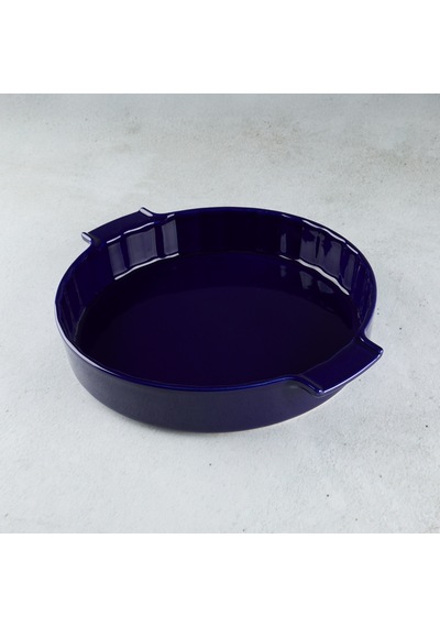 Aryıldız Elissa Rölyefli Yuvarlak Fırın Kabı Kobalt 32.5 Cm Çok Renkli