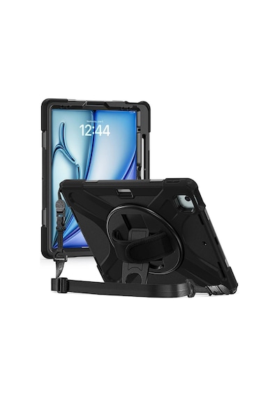 Apple İpad Air 11 2025 Kılıf A3266-a3267 Heavy Defender Siyah İpad Air 11 2025 İle Uyumlu Kılıf - Siyah