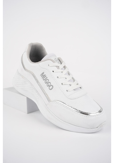 Muggo Happy Garantili Kadın Ortopedik Günlük Bağcıklı Şık Rahat Sneaker Spor Ayakkabı 001
