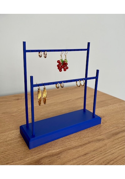 Küpe Standı Organizer Mavi