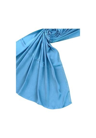 Mim Eşarp Mısırlı Eşarpları Taşlı Jan Jan Abiye Şal 75x190 Cm İndigo